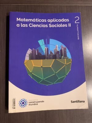 Portada real de Matemáticas Aplicadas a las Ciencias Sociales II - Santillana - Librería Pegaso